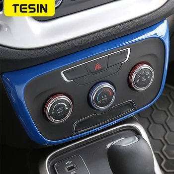 TESIN Auto, klimatizácia, Ovládanie Dekorácie Panel Rám Orezania Na Jeep Compass 2017+ Auto Interiérové Doplnky