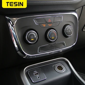 TESIN Auto, klimatizácia, Ovládanie Dekorácie Panel Rám Orezania Na Jeep Compass 2017+ Auto Interiérové Doplnky