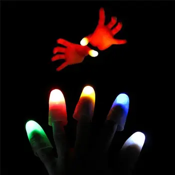 2ks/set LED Prst Svetlo Magic Palce Svetlo Hračky pre Dospelých Magický Trik Rekvizity Halloween Party Hračky pre Deti, Ľahké robiť Magic