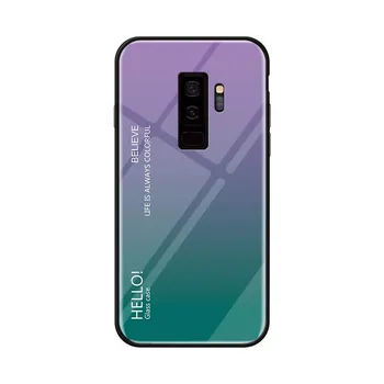 Gradient Tvrdeného Skla Telefón Prípadoch Pre Samsung galaxy s rezacím zariadením S10 Lite S8 S9 Plus S7 okraji A6S J4 J6 J8 A6, A8 2018 Poznámka 9 8 puzdro