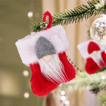 Vianočné Dekorácie Malé Topánky Prívesok Plyšové Vianočná Pančucha Prívesok Vianočný Darček Taška ChristmasTree Ozdoby
