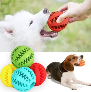 Nové Pet Hračky 5 CM hračka pre psa loptu Interaktívne Pružnosť Loptu Prírodného Kaučuku Úniku Loptu Zub Čistú Loptu Mačka, Pes Žuť Interaktívne