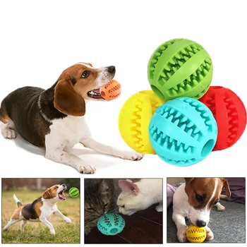 Nové Pet Hračky 5 CM hračka pre psa loptu Interaktívne Pružnosť Loptu Prírodného Kaučuku Úniku Loptu Zub Čistú Loptu Mačka, Pes Žuť Interaktívne