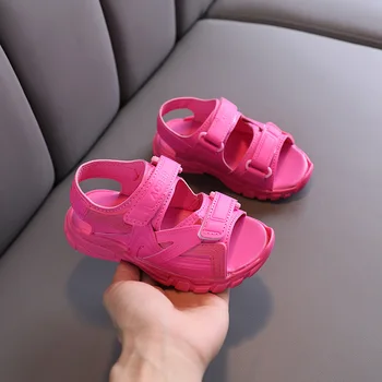 2020 Letné detské Športové Sandále Dievčatká Ploché Otvorené Prst Bežné Sandále Batoľa Baby Chlapci, Dievčatá Non-slip Pláže Topánky