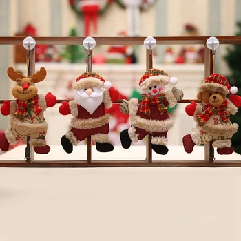 Šťastný Nový Rok Vianočné Ozdoby DIY Vianočné Darčeky Santa Claus Snehuliak Strom Prívesok Bábika Zavesiť Dekorácie pre Domov