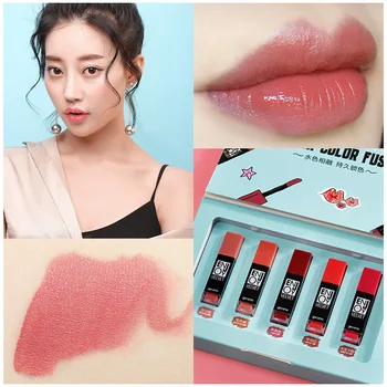 Gmeng Yue majú mäkké lip glaze nastaviť jeseň a v zime šťavy lip glaze čistá red cherry farbe rúžu 5 sady autentické