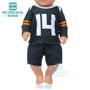 Bábika oblečenie pre 43 cm hračka new born bábiku príslušenstvo a American doll OG dievča, T-shirts, roztrhané nohavice, topánky