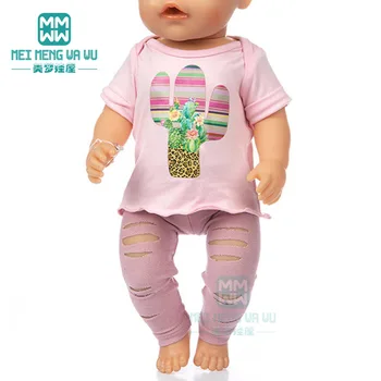 Bábika oblečenie pre 43 cm hračka new born bábiku príslušenstvo a American doll OG dievča, T-shirts, roztrhané nohavice, topánky