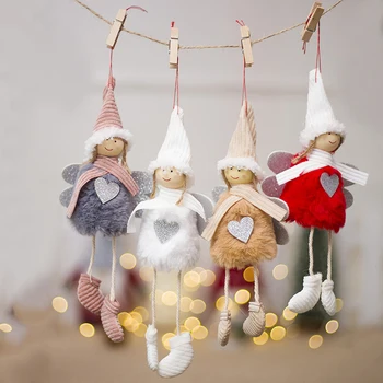 Vianočné ozdoby Krásne Angel Girl Oblečenie pre Bábiku Ozdoby na vianočný stromček Okne displeja Nový rok dekor strana deti