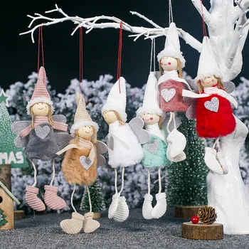 Vianočné ozdoby Krásne Angel Girl Oblečenie pre Bábiku Ozdoby na vianočný stromček Okne displeja Nový rok dekor strana deti