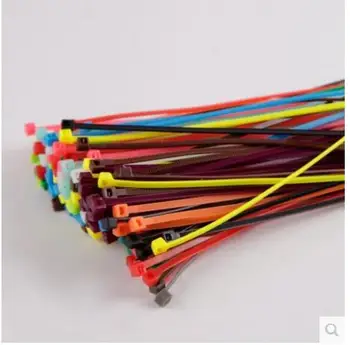 5*300mm Farebné kábel kravatu kábel väzby vysokej teplote odolný kábel opaskom