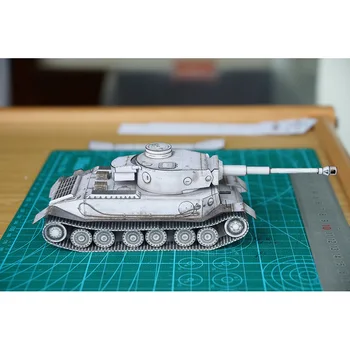 1:35 Papier Plavidlá nemeckého Tigra S Tank Porsche Tiger VK4501 World of Tanks Tank Model