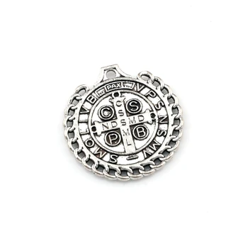 15pcs St Benedikt de Nursia odznak medaila Kúzlo Prívesky Náboženstvo DIY Šperky Nosenie Prívesky, Náušnice, Náhrdelník 25.5x26.2 mm