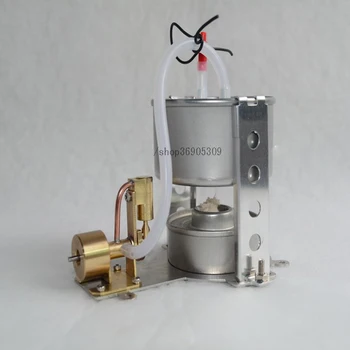 Jedno-valec ventiláciu štôlní parného motora modelu auta * s kotlom * poslať alkoholu lampy * kreatívne darčeky