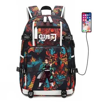 Démon Vrah: Kimetsu č Yaiba Ženy Batoh Anime Bookbag Nylon Školské Tašky Veľké Cestovné Unisex Batoh Laptop Backpack
