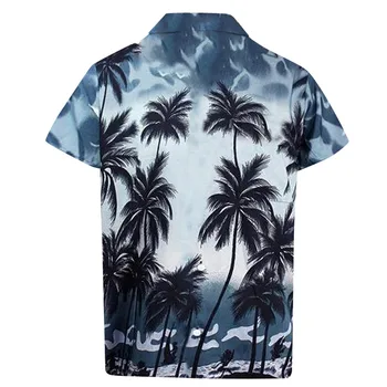 2020 Nové Tričká Pánske Krátke Rukáv Bežné Tlačené Havajské Tričko T-shirt Pláži Kvetinový Tričko Camisa Masculina Streetwear