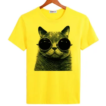 BGtomato Super cool okuliare mačky t shirt pre Mužov Lete krátky rukáv cool tričká pôvodnej značky priedušná bežné topy