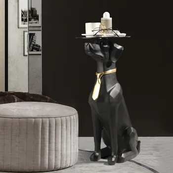 Nordic moderné vstupné psa dekor zvierat svetlo luxusné obývacej izbe čaj stôl izba domov mäkké dekor plavidlá, nábytok, sklo strane tabuľky
