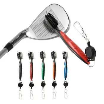 Golf Obojstranné Čistenie Kefkou Golf Groove Kefa Zdvíhateľnej Zips Drôt Groove Cleaning Tool Golfové Príslušenstvo 2020