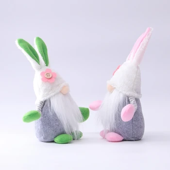 Veľkonočný Zajačik Gnome Jarné Prázdniny Domáce Dekorácie Plyšové Ručné Králik Švédsky Tomte Elf Ornament Dary
