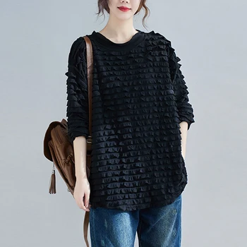 DUŠA TIGER Nový kórejský Módnej Značky Jar Ženy Vintage Long Sleeve Tee Dámske Tričká Voľné Tričká Bežné Nadrozmerné Oblečenie