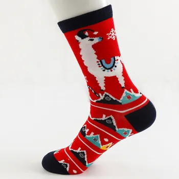 1 Páry Vianočné Ženy Dámy Teplé Elk Snehuliak Ponožky Bežné Vianočné Bavlnené Ponožky Roztomilý Unisex Ponožky Dlhé a krátke Ponožky