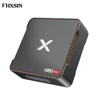 VHXSIN 10PCS/VEĽA A95X MAX Android 8.1 os 2 gb, 32 gb, 4 gb 64 gb amlogic s905x2 quad core tv box podporu rec a sata