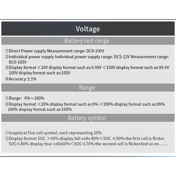 Univerzálny Indikátor Úrovne nabitia Batérie Tester DC 0-100V Lítium-Lead-acid Battery SOC Meter Panel Monitor Color LCD Displej