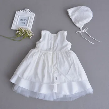 0-24 Mesiac Módne Baby Girl Šaty s Klobúkom Béžová Formálnej Strany Nosenie Vestido 2021 Lete Batoľa, Dieťa Dievčatá Oblečenie RBF174028