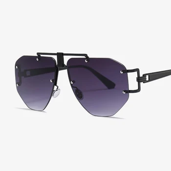 Dizajnér Značky Luxusné slnečné Okuliare Ženy Móda Pilot bez obrúčok slnečné Okuliare Mužov Gradient okuliare oculos feminino Gafas