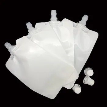 DHL 8*12 cm 100 ml 1000Pcs/ Veľa Biele Prázdne Postaviť Náustok Taška Skladovanie Doypack Náustok PE Plastových obalov Puzdro Jelly Šťavy Vrecku
