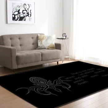 Čierne a biele koberce Pre obývacia izba Osobnosti tvorivý trend Lebka Koberec Yoga Mat Vlastné logo veľkosť koberec tapis salón