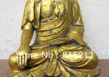 Bi004093 Tibete Chrámu Pozlátený Bronz Šakjamúni Ru Lai Sochu Budhu