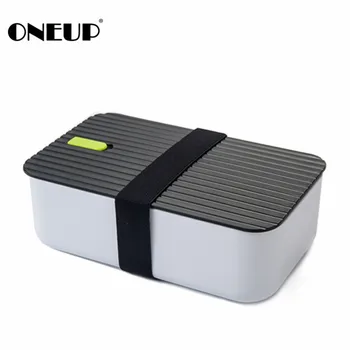 ONEUP PP/Silikónové Lunch Box 1000ML Tepelnej Bento Box Mikrovlnnej Potravín Kontajner S Priehradkami Pre Študentov Pracovník Piknik
