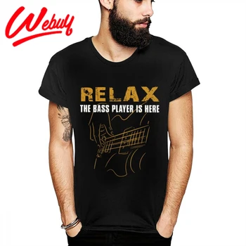 Bass Player T shirt Muž, Rock Roll Music Basová Gitara T-shirt