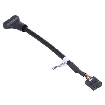 15 cm USB 3.0, 20 Pin Hlavičky Samec na USB 2.0 9 Pin Žena Kábel Adaptéra