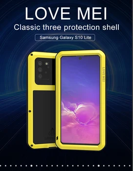 Pre Samsung Galaxy s rezacím zariadením S10 Lite Prípade Šok Nečistoty Dôkaz Vode Odolné Kovové Brnenie Kryt Telefónu Prípade Samsung A91 M80S Vodotesné puzdro