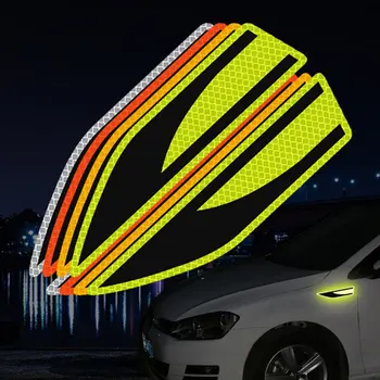 Univerzálny Reflexné Varovanie Pás Auto Blatník Bezpečné Reflektor Čepele Tvar Samolepky Obtlačky Auto Styling Dekorácie
