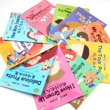 10 Kníh / Súbor anglický Osvietenie rozprávkové Knihy pre Deti Čítať Farebné Rozprávky Pre Deti Rozprávky Fonetická Čítať