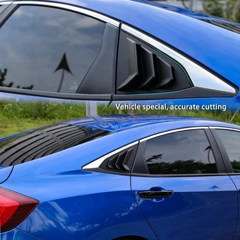 Okenné Žalúzie Kryt, Zadný Žalúzie Rám Prieduch, Auto Okno Dekorácie Zadné Sklo Bočné Vetracie, na Honda Civic 2016-2020