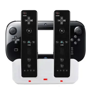 Inteligentné Nabíjanie Station Dock Stojí Nabíjačka pre Wii U Gamepad Diaľkový ovládač N84A