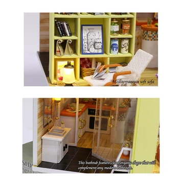 Miniatúrne Doll House Super Mini Veľkosť, Model Budovy Súpravy Drevený Nábytok Súpravy, Hračky DIY domček pre bábiky Dievča Spálňa