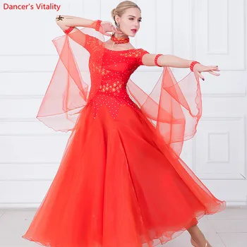 Tanečná sála Šaty Štandardné Originál Nové, Mäkké Produkt Čipky+ priadza Tanečné Kostýmy Flamenco Výkon Tanečné Nosiť