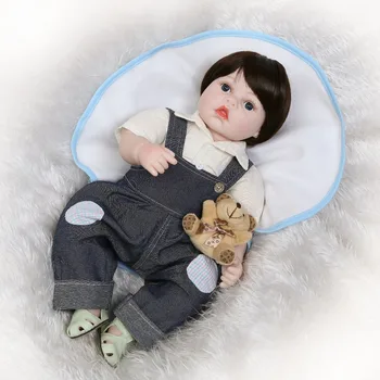 55cm Nové Silikónové Reborn Baby Doll Hračky Pre Dieťa, Dieťa Krásne Batoľa Bábiky 22 inch bielej kože chlapec bábika hrať dom hračka bonecas