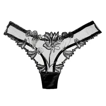 HOT PREDAJ！！！Nový Príchod Sexy Ženy, Kvet Vyšívané G-string Nohavičky, Nohavičky Duté Bedrový Prádlo