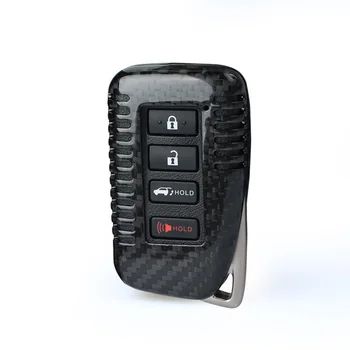 QHCP Auto-Styling Diaľkové Ovládanie Smart 4 Tlačidlá Tlačidlo Krytu (Carbon Fiber Kľúča Vozidla Prípade Držiteľ Špeciálne Pre Lexus ES GS RX LX GX