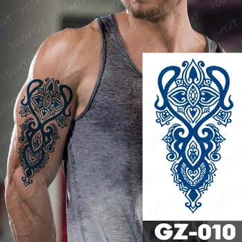Šťava Trvalé Vodotesné Dočasné Tetovanie Nálepka Drak Totem Vlk Tribal Flash Tetovanie Mužov Prírodné Atrament Ramena Body Art Falošné Tatto