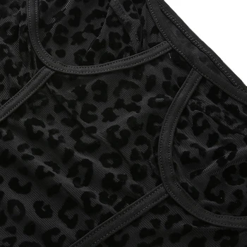 Nový Sexy Kombinézu Ženy Leopard Kvetinové Výšivky Duté Z Čipky Chudá Kombinézu Black Bez Rukávov Jumpsuit Trakmi