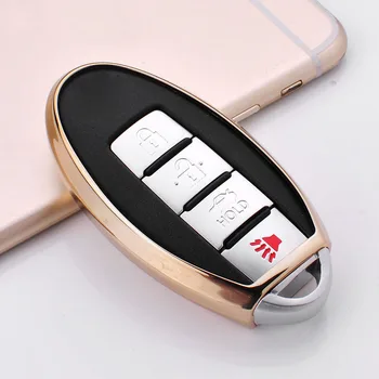 Gold key Prípade Shell Kryt TPU Smart Ochranné na Nissan 370Z Altima Kocka GT-R Infiniti