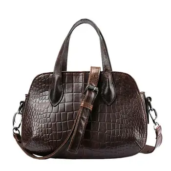 Pravá koža taška dámy 2019 krokodíla vzor Ženy messenger tašky kabelky ženy slávny dizajnér značky vysokej kvality